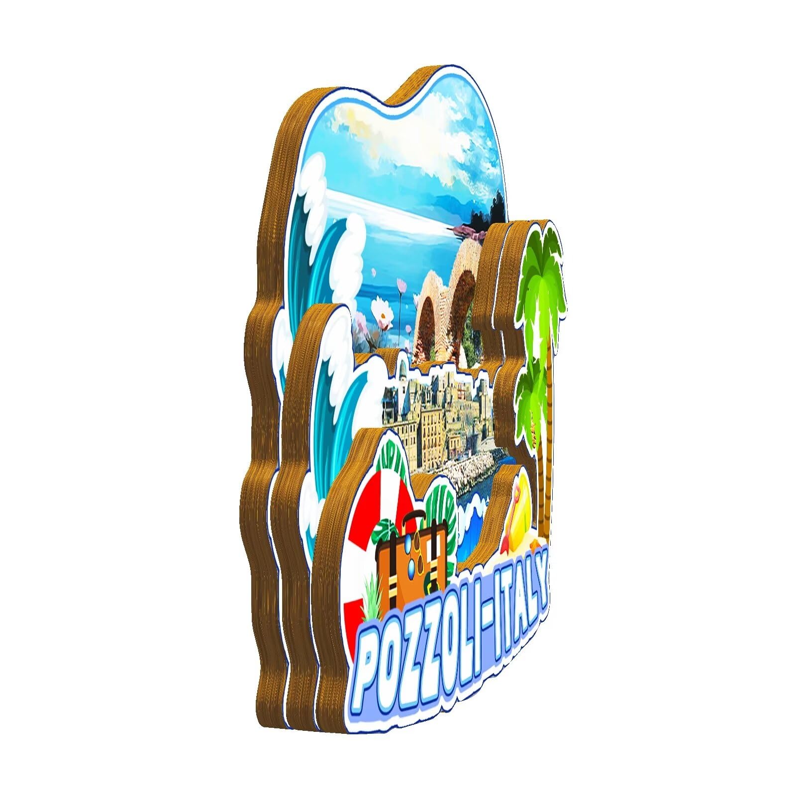 Amazon.co.jp: Orlaybar Pozzoli ナポリ県 イタリア 装飾マグネット 3D